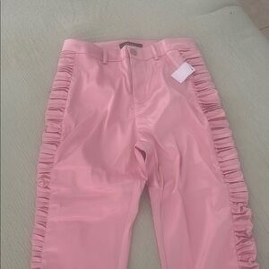 Pink Ruffled Kids Pants